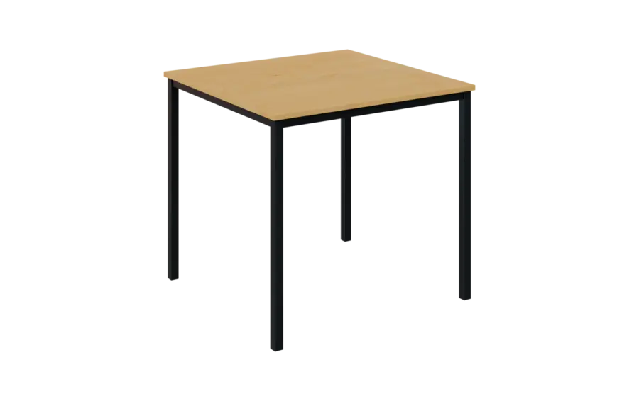 JPT 80 Jídelní stůl 800 x 800 mm, deska javor horský / podnož černá